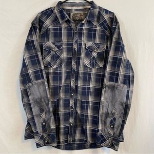 BKE western cowboy pearlized snap shirt size XL